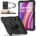 thumbnail image 1 of SOATUTO Case for Xiaomi Redmi Pad Pro 12.1"/Xiaomi Poco Pad 12.1", Shockproof Protective Tablet Case with Kickstand/Hand Strap/Rotating Stand/Shoulder Strap (Black/Black), 1 of 8