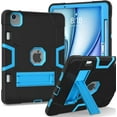 thumbnail image 1 of SOATUTO Case for iPad Air 13 Inch M3 M2 (2025/2024) Release, [Built-in Pencil Holder] Heavy Duty Shockproof Rugged High Impact Protective Case (Black/Blue), 1 of 6