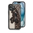 thumbnail image 1 of SOATUTO Compatible With iPhone 15 / iPhone 15 Pro Max / iPhone 15 Plus / iPhone 15 Pro Case Cool Bear Shockproof Protective With Hand Strap TPU Bumper Hard PC Pattern Back - iPhone 15 Pro / Brown, 1 of 2