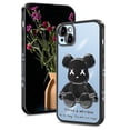 thumbnail image 1 of SOATUTO Cool Bear Shockproof Clear Phone Case Cover 3D Bear Luxury For iPhone 13 6.1 inch - Black, 1 of 6