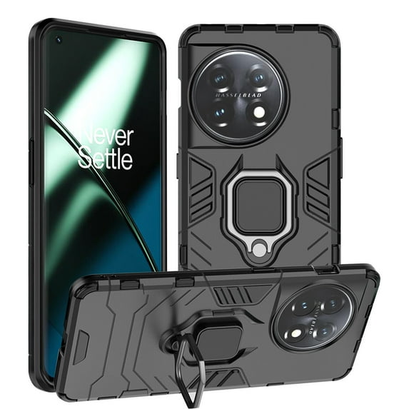 SOATUTO For OnePlus 11 / OnePlus ACE 2V Phone Case , OnePlus Nord 3 / OnePlus Nord N30 Phone Case , OnePlus CE3 Lite Phone Case Shockproof Rugged Kickstand Armor Case Built in Ring - OnePlus 11,Black