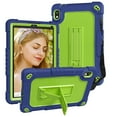 thumbnail image 1 of SOATUTO For Orbic Tab 8 inch Heavy Duty Case with Shoulder Strap Kickstand Soft Silicone Hard Back Hybrid Armor Protective Cover for 8" Orbic Tab 8 5G Verizon / Orbic Tab 8 5G UW 8 inch - Navy+Green, 1 of 6