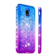 thumbnail image 1 of SOATUTO For Samsung Galaxy J3 2018 Case Samsung J3 V Core Case Sparkle Glitter Flowing Liquid Quicksand with Shiny Bling Diamond Women Girls Case Samsung Galaxy J3 Star / J3 Prime 2 - Blue+Purple, 1 of 7