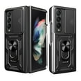 thumbnail image 1 of SOATUTO For Samsung Galaxy Z Fold 4 5G Case with Hinge Protection, Built-in Card Holder & Kickstand & Slide Camera Cover Fit Magnetic Car Mount Holder Case for Samsung Galaxy Z Fold 4 2022 - Black, 1 of 8