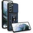 thumbnail image 1 of SOATUTO For Samsung S22 Phone Case Military Grade Drop Rugged Cover With Camera Slide Anti-Scratch Protective 360° Rotate Kickstand Sturdy Shockproof Case For Samsung Galaxy S22 6.1 inch - Blue, 1 of 6