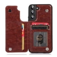 thumbnail image 1 of SOATUTO For Samsung S22 Plus 5G 6.6 inch Phone Case Wallet Case with Card Holder PU Leather Card Slots Case, Double Magnetic Clasp Durable Shockproof Cover For Samsung Galaxy S22 Plus 5G 6.6" - Brown, 1 of 9