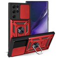 thumbnail image 1 of SOATUTO For Samsung S23 Ultra Phone Case Military Grade Drop Rugged Cover With Camera Slide Anti-Scratch Protective 360° Rotate Kickstand Sturdy Shockproof Case For Samsung Galaxy S23 Ultra - Red, 1 of 7