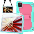 thumbnail image 1 of SOATUTO For T-Mobile Revvl Tab 5G Come With Tempered Glass Screen Protector Film Tablet Case with Kickstand / Shoulder Strap Kids Friendly Shell Fit for T-Mobile Revvl 10.36 inch - Green+Pink/2 Pcs, 1 of 6