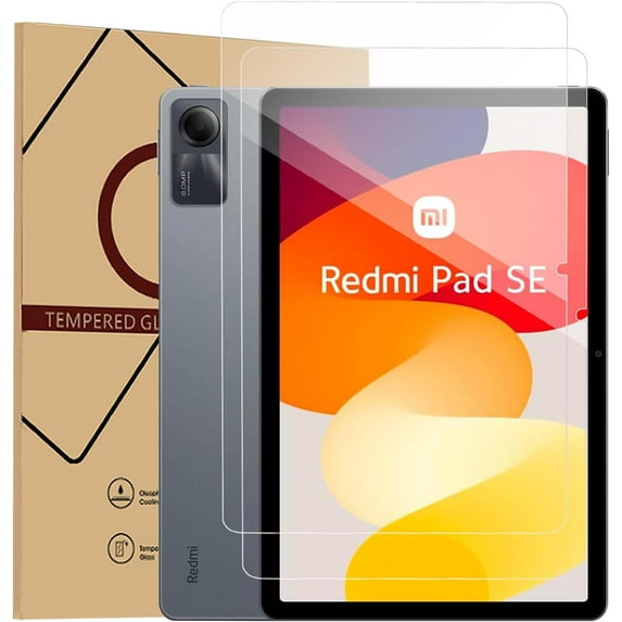 SOATUTO For Xiaomi Redmi Pad SE Screen Protector Tempered Glass Film 9H Hardness Scratch Resistant Bubble Free Tempered Glass Screen Protector for 11"(2023) (2 PC)