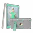 thumbnail image 1 of SOATUTO For iPad 9th 8th 7th Generation iPad 10.2 Inch Case Heavy-Duty Drop-Proof and Shock-Resistant Rugged Hybrid case with Kickstand For for New iPad Tab 10.2 inch 2021 2020 2019 - Gray+Green, 1 of 6