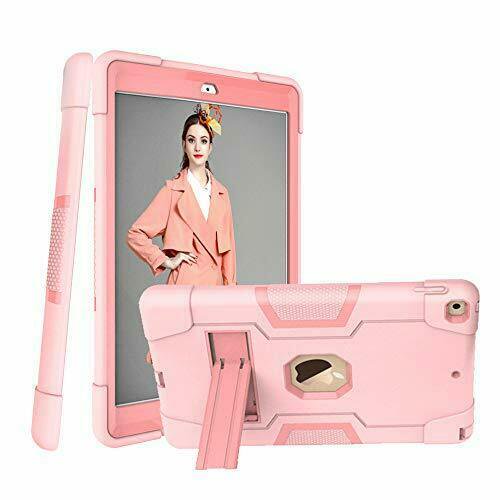 SOATUTO For iPad 9th 8th 7th Generation iPad 10.2 Inch Case Heavy-Duty Drop-Proof and Shock-Resistant Rugged Hybrid case with Kickstand For for New iPad Tab 10.2 inch 2021 2020 2019 - Rose Gold