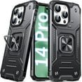 thumbnail image 1 of SOATUTO For iPhone 14 iPhone 14 Plus iPhone 14 Pro Max iPhone 14 Pro Case Military Grade Protective Phone Case Cover with Enhanced Metal Ring Kickstand [Support Magnet Mount] - Black,iPhone 14, 1 of 6