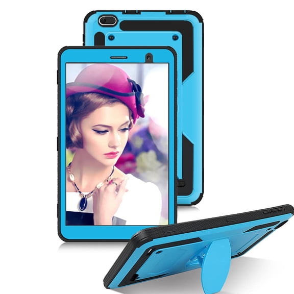 SOATUTO for Gateway Tab 8" Case FOXXD T8 Sunshine T1 Elite Tablet Case Shockproof Rugged Hybrid Case with Stand for Winnovo M8/TECLAST P80H P80X Mix /Haehne/VUCATIMES N8 / Qlink Scepter 8 inch - Blue