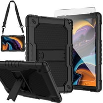 SOATUTO Hybrid Case With Screen Protector For Walmart Onn 10.1 Gen 3 10.1 inch Cover Built in Handle/Shoulder Strap 360° Stand 3 Layer Armmor For Walmart Onn 10.1 2022 Model 100071485 - Black 1 Pcs