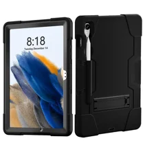 SOATUTO Kids Friendly Case for Samsung Galaxy Tab S10 Lite/ S10 FE/ S9 FE 10.9 Inch/Tab S9 11 Inch, Fully-Body Rugged Heavy Duty Shockproof Protective Case with Kickstand(Black)