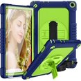 thumbnail image 1 of SOATUTO Kids Friendly Rugged Case For Walmart Onn 10.1 3rd Gen Tablet Case Built in Handle Shoulder Strap Stand with Screen Protector Film For Walmart Onn 10.1 Model 100071485 2022 - Nave+Green/1 Pcs, 1 of 6
