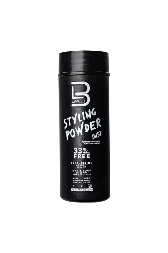 L3 Level 3 Styling Powder - Natural Look Mens Powder - Easy to Apply with No Oil or Greasy Residue - 1 Pcs