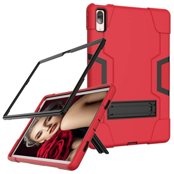 SOATUTO for Lenovo P11 Pro Case 11.5" Model: TB-J706F J706L , Shockproof Kids Friendly Sturdy Armmor Cover Case Built-in Kickstand for Lenovo Tab P11 Pro 11.5 inch 2020 Release -Red+Black