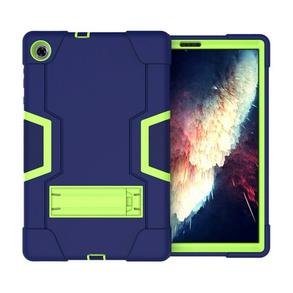 SOATUTO Lenovo Tab M10 Plus 10.3 inch Tablet Case Hybrid Shockproof Rugged Anti-Impact Protection Cover Built in Kickstand For Lenovo Tab M10 Plus TB-X606F / TB-X606X 10.3 inch(Navy Blue+Green)
