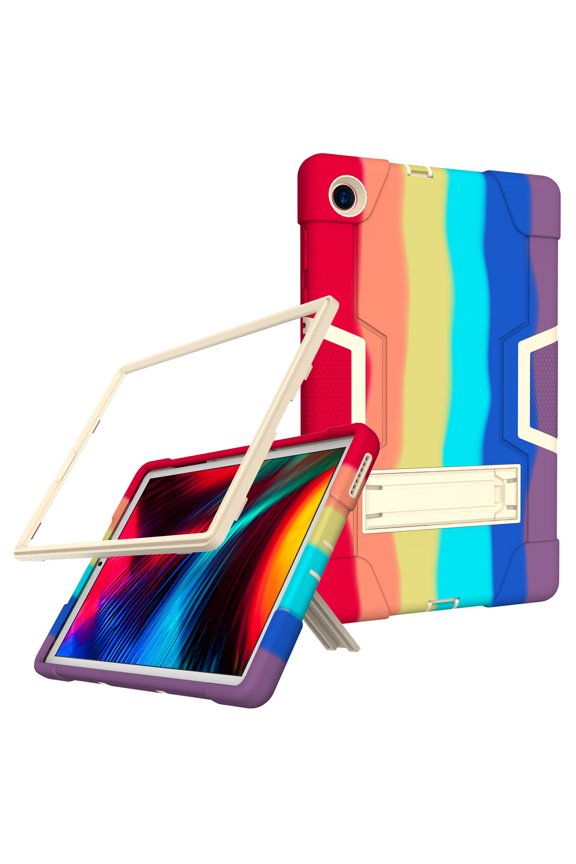 Lenovo Tab M10 Plus 10.3 inch Tablet Case Hybrid Shockproof Rugged Anti-Impact Protection Cover Built in Kickstand For Lenovo Tab M10 Plus TB-X606F / TB-X606X 10.3 inch(Rainbow)