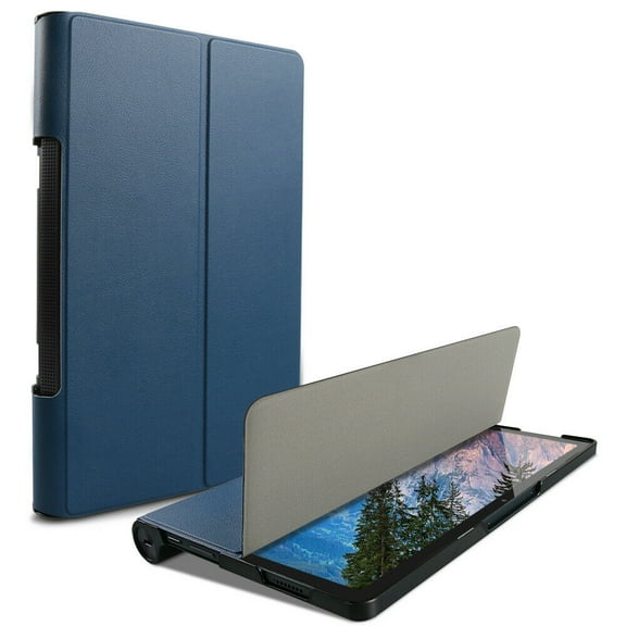 SOATUTO for Lenovo Yoga Tab 11 2021 YT-J706F 11 inch Tablet Case Ultra Slim Lightweight Fold Folio Flip Leather Case with Translucent Frosted Back Protective Cover for Lenovo Yoga 11 Tablet - Blue