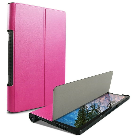 SOATUTO for Lenovo Yoga Tab 11 2021 YT-J706F 11 inch Tablet Case Ultra Slim Lightweight Fold Folio Flip Leather Case with Translucent Frosted Back Protective Cover for Lenovo Yoga 11 Tablet - Pink
