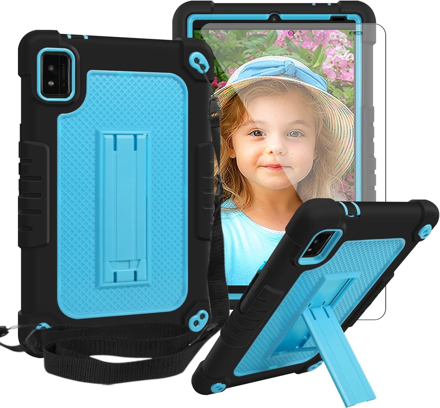 SOATUTO for Moxee Tablet 2 Case 8 inch Screen Protector for Moxee Tab 2