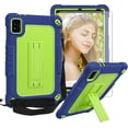 thumbnail image 1 of SOATUTO for Moxee Tablet 2 Case 8 inch Screen Protector for Moxee Tab 2 8" 2022 Model mt-8b22 Tempered Glass Film Shockproof Kids Friendly Case with Shouler Strap Hand Free - Navy+Green,1 Pcs, 1 of 8