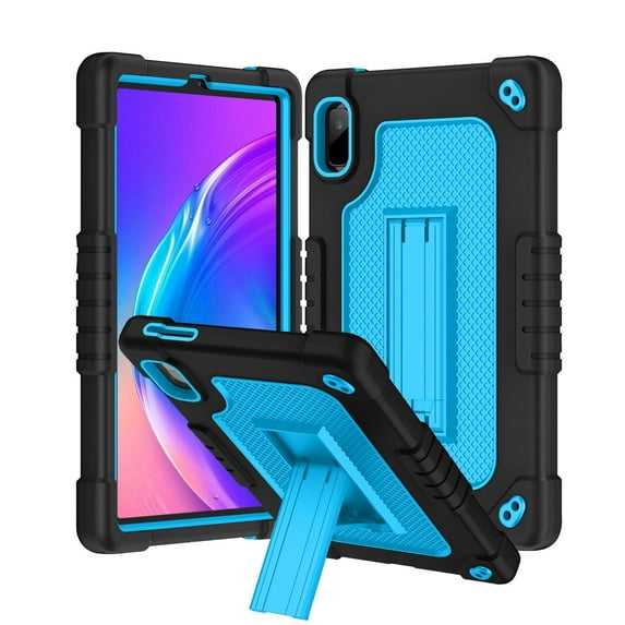 SOATUTO for Nook 9" Lenovo Tablet (2024) / Lenovo Tab M9 (TB-310FU, 2023 Built in Kickstand/Shoulder Strap Kid Friendly Heavy Duty Protective case for Lenovo M9 Tablet 9 inch 2023 - Black+Blue