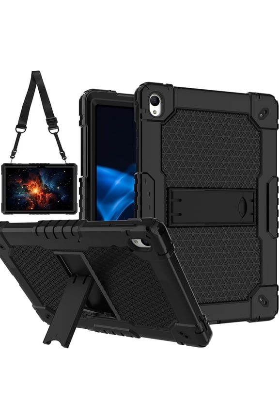 for Onn 10.1 (Gen 4) 2024 (Model: 100135925) Tablet Case Built in Kickstand Hand Free Heavy Duty Protective Case for Onn 10.1 Tablet Case (Gen 4) 2024 Tablet (Black/Black)