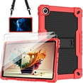 thumbnail image 1 of SOATUTO for Onn. 10.4" Tablet Pro 2023 Model: 100110603 Heavy Duty Protective Case Built in Shoulder Strap Kids Friendly Shell Case with Screen Protector for Onn 10.4 Tablet Pro - Red+Black/2 Pcs, 1 of 6