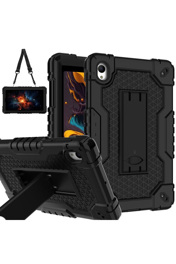 for Onn 7 2024 Gen 4 (Model 100135924) Tablet Case Built in Kickstand Hand Free Heavy Duty Protective Case for Onn 7 7 inch 2024 4th Generation Tablet (Black/Black)