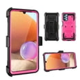 thumbnail image 1 of SOATUTO for Samsung A32 5G Case Full-Body Protective Built-in Screen Protector Kicksand Belt Clip Heavy Duty Dustproof Shockproof Anti-Scratch Armor Cover Samsung Galaxy A32 5G 4G - Pink, 1 of 7