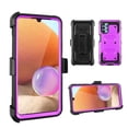thumbnail image 1 of SOATUTO for Samsung A32 5G Case Full-Body Protective Built-in Screen Protector Kicksand Belt Clip Heavy Duty Dustproof Shockproof Anti-Scratch Armor Cover Samsung Galaxy A32 5G 4G - Purple, 1 of 7