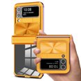thumbnail image 1 of SOATUTO for Samsung Galaxy Z Fold 4 Case Built in Slide Camera Cover Premium Clear Heavy Duty Shockproof Coverage Protective Case Cover for Samsung Galaxy Z Fold 4 5G 2022 - Yellow+Purple, 1 of 6
