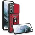thumbnail image 1 of SOATUTO for Samsung S22 Plus Phone Case Military Grade Drop Rugged Cover with Camera Slide Anti-Scratch Protective 360° Rotate Stand Sturdy Shockproof Case for Samsung Galaxy S22 Plus 6.6" - Red, 1 of 6