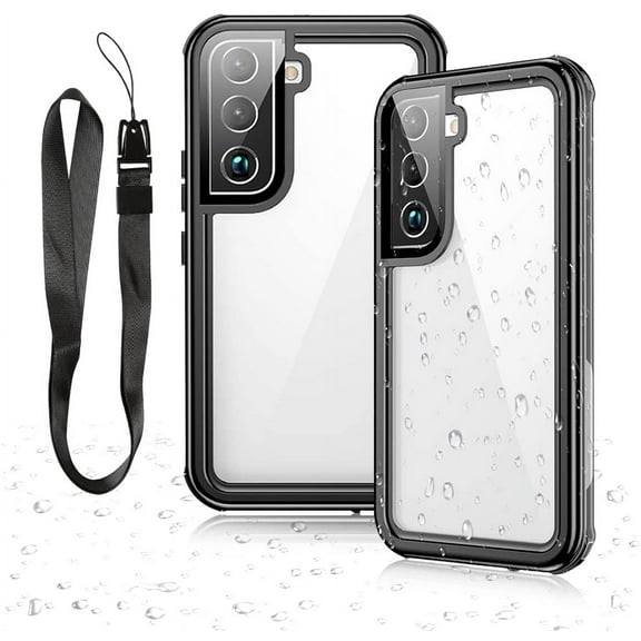 SOATUTO for Samsung S22 Waterproof Case Full Body Phone Case with Screen Protector Shockproof Dustproof IP68 Waterproof Dustproof Protective Case with Lanyard for Samsung Galaxy S22 6.1 inch