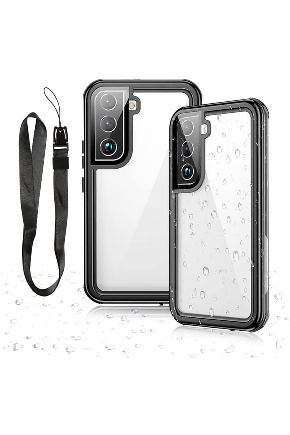 for Samsung S22 Waterproof Case Full Body Phone Case with Screen Protector Shockproof Dustproof IP68 Waterproof Dustproof Protective Case with Lanyard for Samsung Galaxy S22 6.1 inch