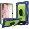 thumbnail image 1 of SOATUTO for Samsung S8 Plus S7 Plus S7 FE 12.4 inch Tab Case with S Pen Holder Kickstand Shoulder Hand Strap Hybrid Kids Friendly Case for Samsung Galaxy S8 Plus / S7 FE SM-T730 T736 - Navy+Green, 1 of 6