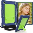 thumbnail image 1 of SOATUTO for Samsung Tab A8 Case Drop-Proof Shock-Resistant Rugged Hybrid Kids Friendly Cover Built-in Kickstand for Samsung Galaxy Tab A8 Case 10.5 Inch 2022 SM-X200 SM-X205 SM-X207 - Navy+Green, 1 of 6