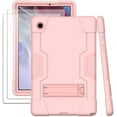 thumbnail image 1 of SOATUTO for Samsung Tab A8 Case Heavy Duty with Kickstand Armor Hard Back Case Cover with Tempered Glass Screen Protector for Samsung Galaxy Tab A8 10.5 Inch 2022 X200 X205 X207 - Rose Gold/2 Pcs, 1 of 7