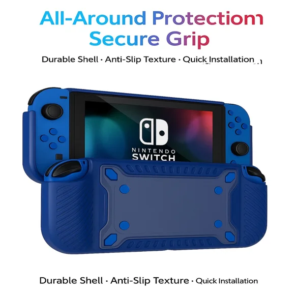 SOATUTO Silicone Case for Nintendo Switch OLED Model 2021, Soft Lightweight Ergonomic Grip Protective Cover with Shock-Absorption and Anti-Scratch Design for Switch OLED Console 7.0"