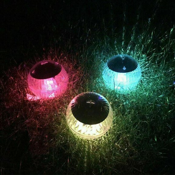 SOATUTO Solar Powered Waterproof RGB LED Floating Pool Lights with Adjustable Mounting Brackets