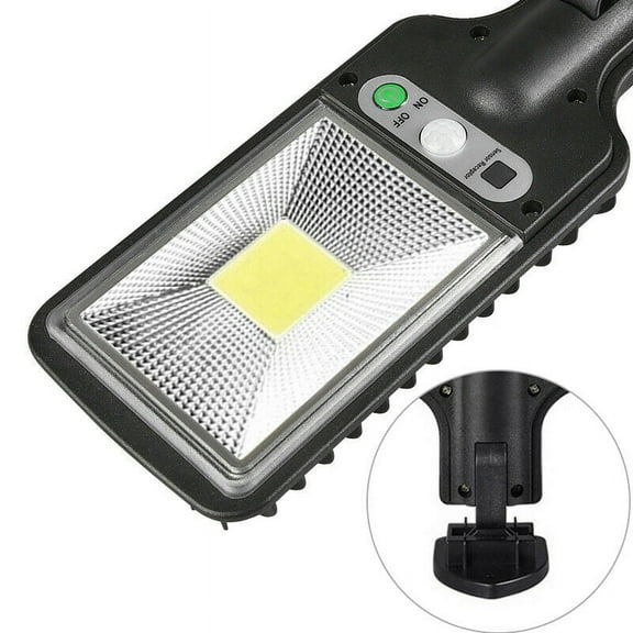 SOATUTO Solar Street Lights Outdoor Lamp, Security Flood Light 450W Dusk to Dawn IP67 Waterproof Light with Remote Control for Yard, Garden, Street, Basketball Court, Parking Lot - 450W