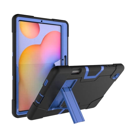 SOATUTO Tablet Case for Galaxy Tab S6 lite 10.4 2024/2022/2020 Heavy-Duty Drop-Proof Shock-Resistant Hybrid Case Built-in Stand,for Samsung Galaxy Tab S6 Lite 2024/2022/2020 SM-P620/P625 Black+Blue