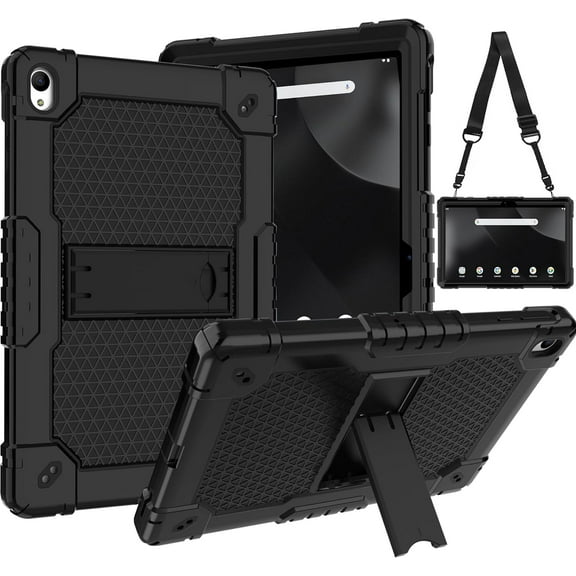 SOATUTO Tablet Case for onn. 12.1" Tablet Pro (2024 Model) Heavy Duty Protective Cover with Kickstand Built in Shoulder Strap Friendly Case for ONN 12.1" Tablet Pro Model 100146663 (Black)