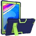 thumbnail image 1 of SOATUTO for VANKYO MatrixPad S20 Case Hybrid Three Layer Shockproof Armor Rugged Hard Back Cover Built in Kickstand for Hytab Plus 10WB2/Duoduogo/Facetel Q3 Pro/Toscido Tab P20 P101 10" - Navy+Green, 1 of 7