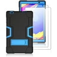 thumbnail image 1 of SOATUTO for Vankyo MatrixPad S20 Tablet Case with Screen Protector Tempered Glass for Toscido P20 P101/Topelotek Mid1001S/Hyundai Hytab Plus 10WB2 10 inch Tab Case Built in Stand - Black+Blue/2 Pcs, 1 of 7