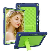 SOATUTO for Vastking KingPad K10 / KingPad K10 Pro / KingPad Z10 Tablet Case Shockproof Kids Friendly with Stand Shoulder Strap for BYYBUO SmartPad A10 / Oangcc Tab A6 / VVL T2 Tablet (Navy-Green)