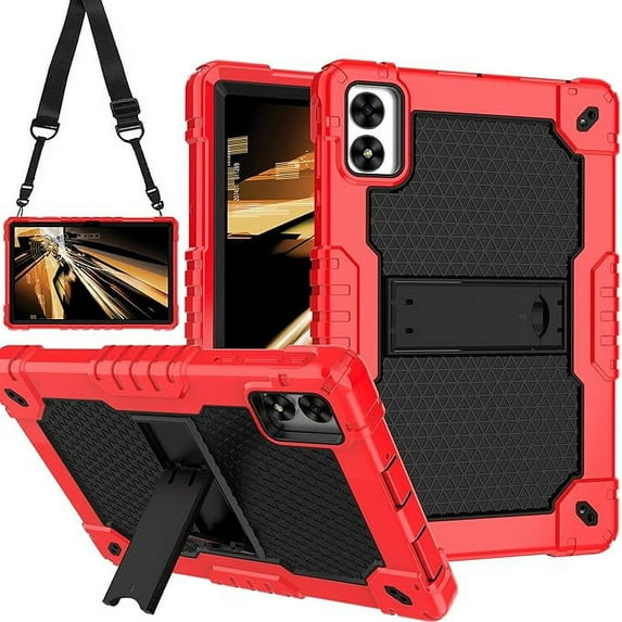 SOATUTO for Vortex BTAB10/Vortex CMG101 10.1 inch Tablet Case Hybrid ShockProof Kids Friendly with Stand Cover for Vortex BTAB 10/Vortex CMG101 10.1 inch Tablet (Red/Black)